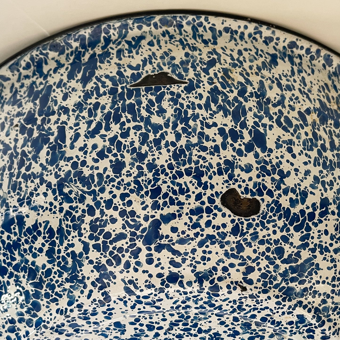 Large Enamel Splatterware Bowl