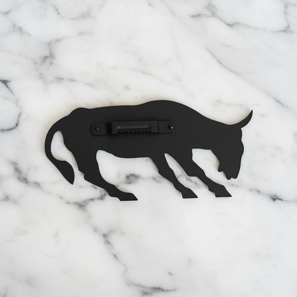 Small Metal Bull Wall Decor