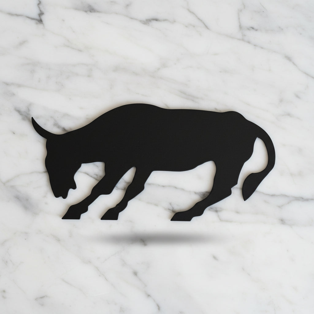 Small Metal Bull Wall Decor