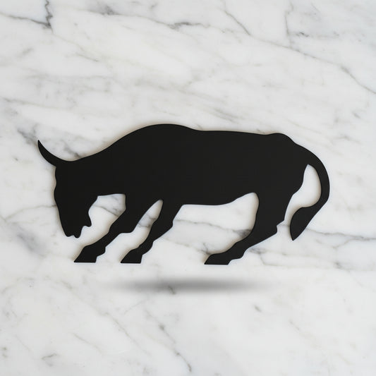Small Metal Bull Wall Decor