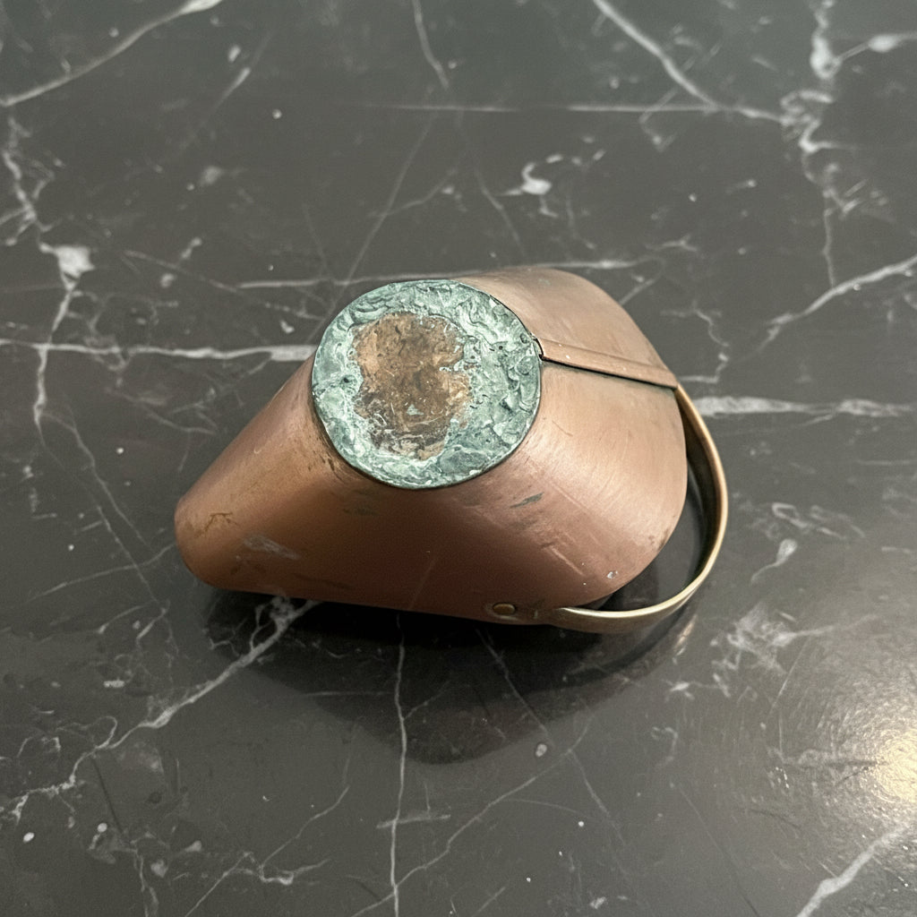 Vintage Mini Copper Scuttle Bucket Small - Coal Bucket Fireplace Decor