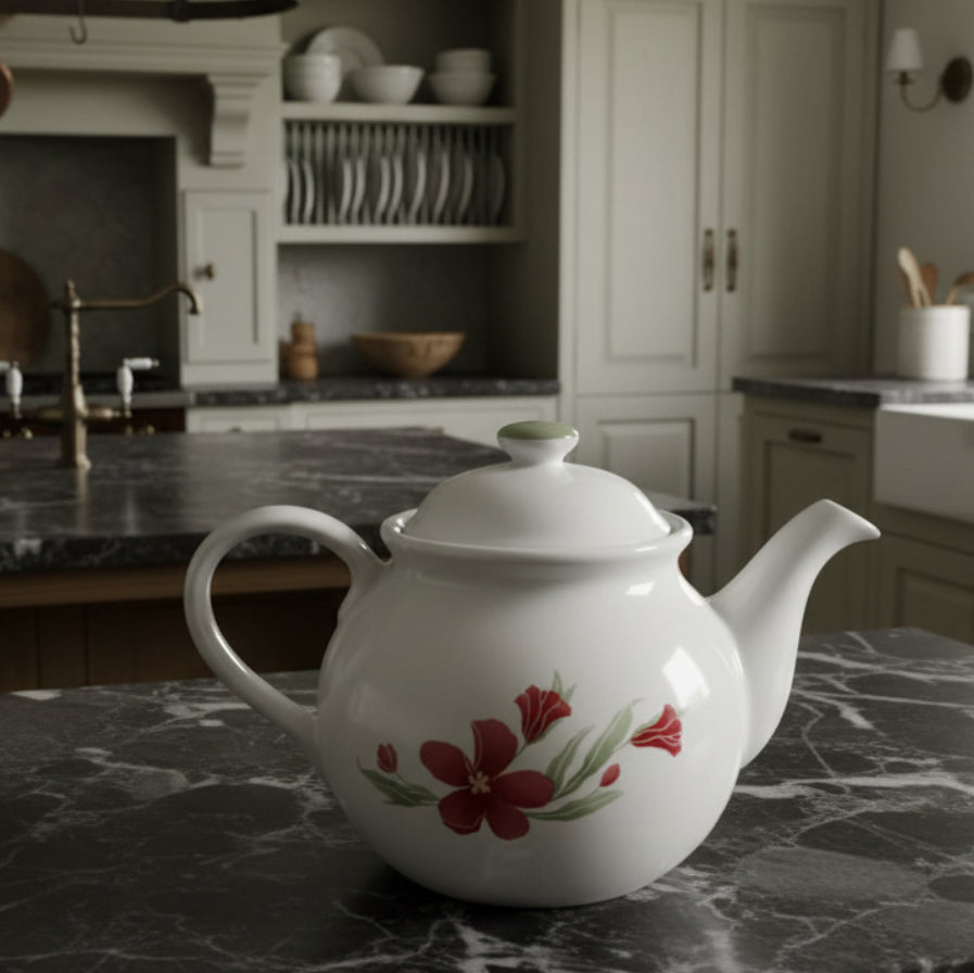 2000 Corelle Pacific Bloom Stoneware Teapot