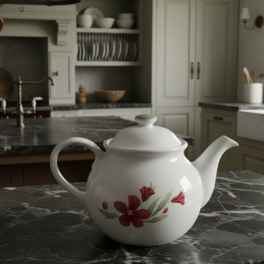 2000 Corelle Pacific Bloom Stoneware Teapot
