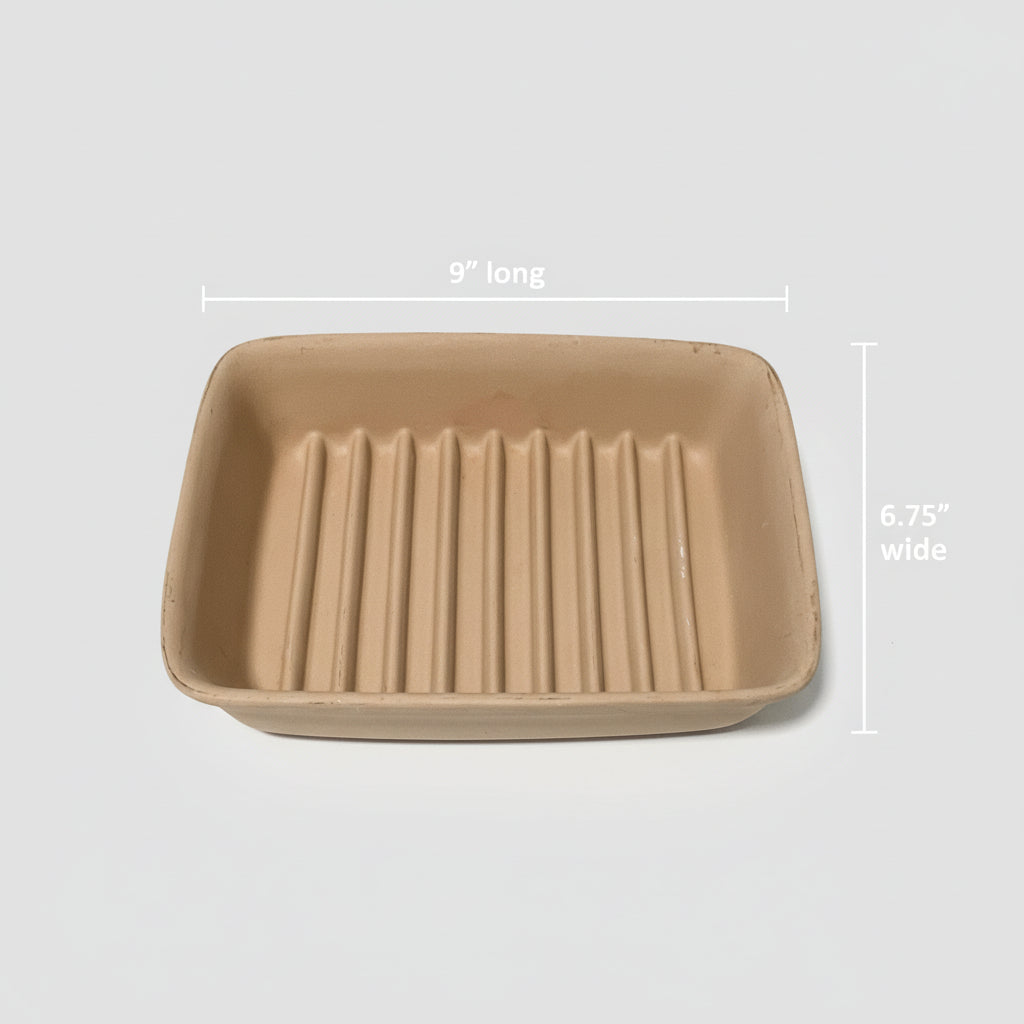 Pampered Chef Ridged Stoneware Baking Dish No 5112 - Made in USA
