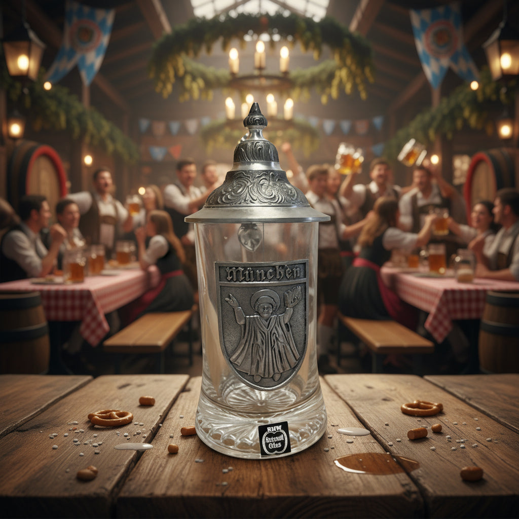 RHW Kristall Glas Munchen Beer Stein