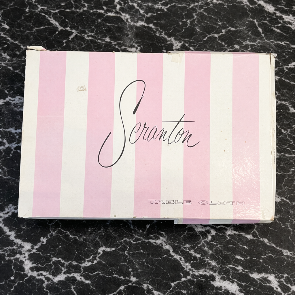 Vintage Scranton Princedale Tablecloth | Ivory 54x72 Cotton Linen USA