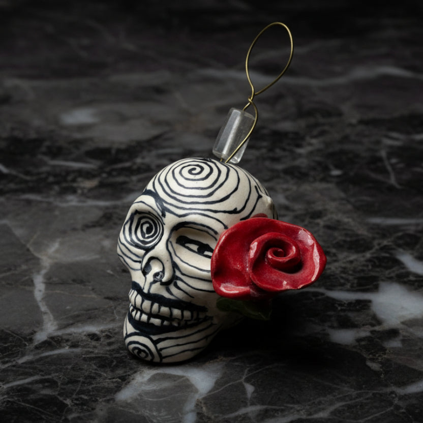 Sugar Skull Studio Pottery Ornament