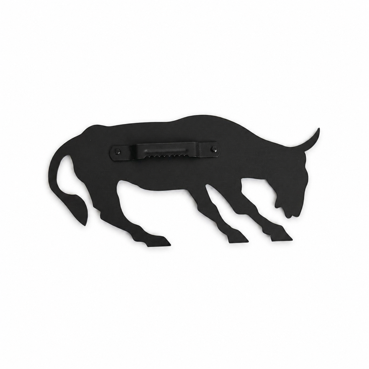 Small Black Metal Bull Wall Decor – Western Rustic Farmhouse Wall Art