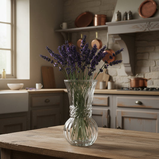 Vintage Indiana Glass Swirl Optic Vase - 1960s