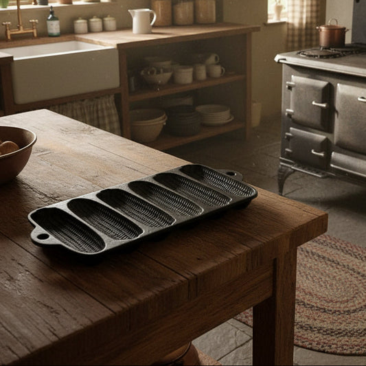 Cast Iron Cornbread Mold - Marked E