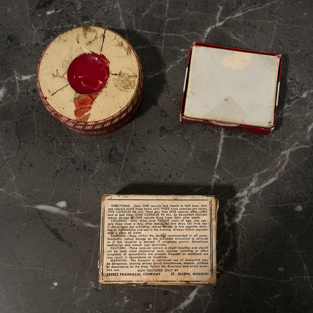 Vintage Packaging Set - Winston, Texcel Tape, Zerbst's Cold Capusles