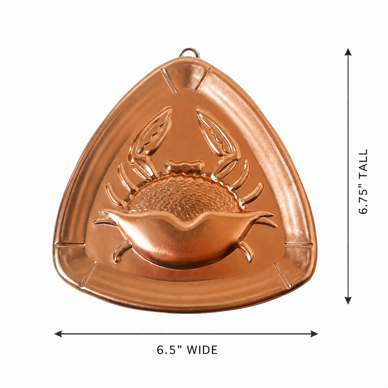 1970s West Bend Copper-Tone Aluminum Crab Mold - Vintage Coastal Decor