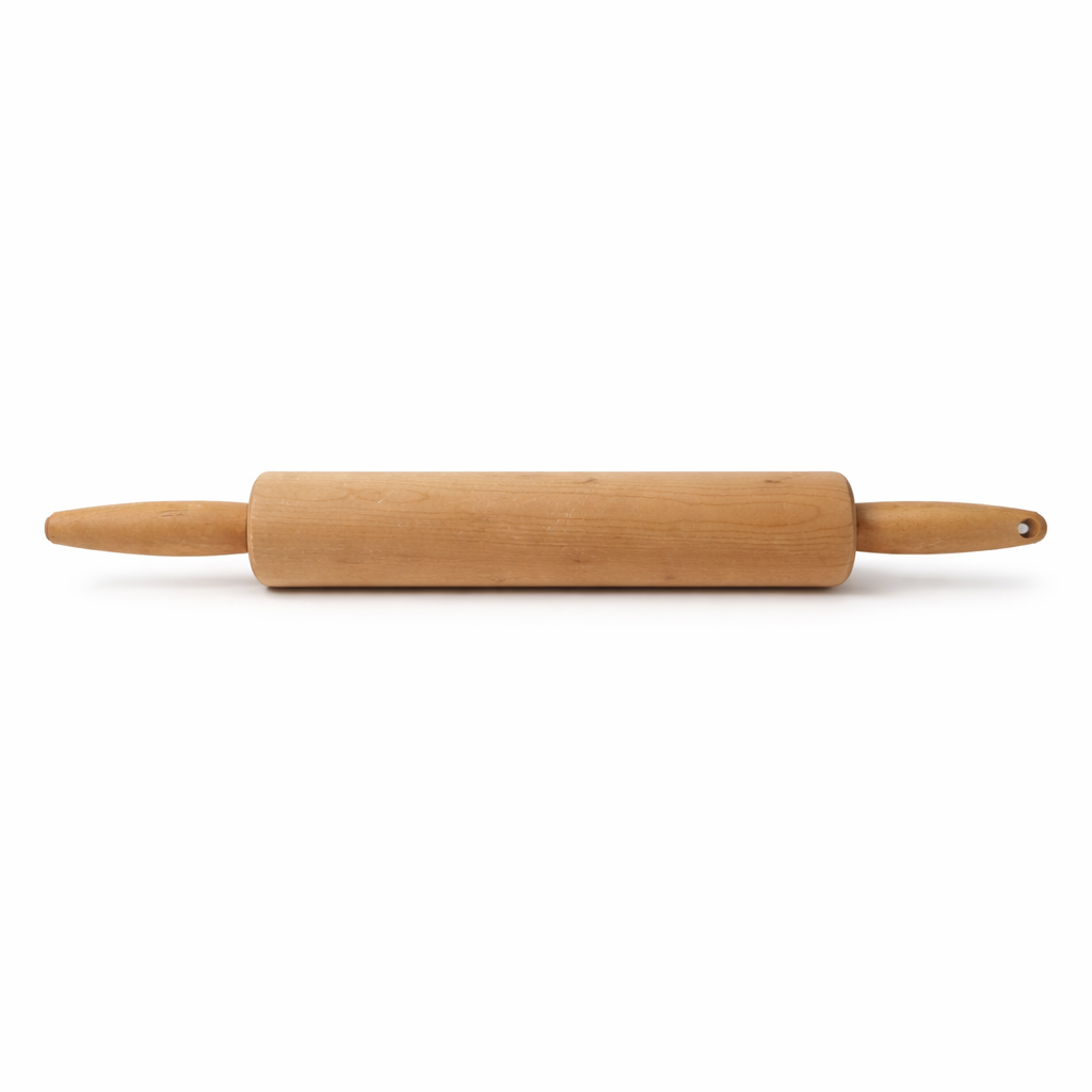 Solid Wood Rolling Pin - 17 Inch Wooden Dough Roller Kitchen Tool ...