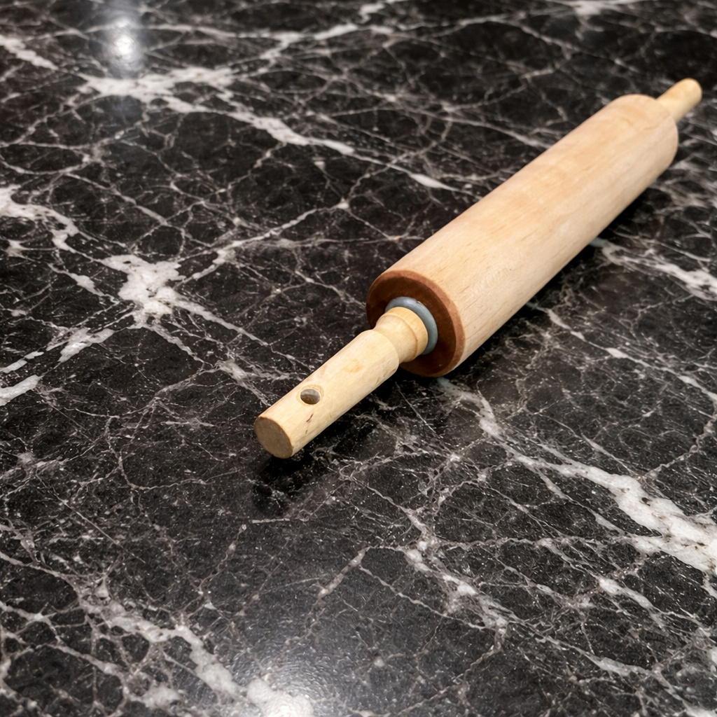 Solid Wood Rolling Pin 17.5” - Rustic Farmhouse Kitchen Baking Tool