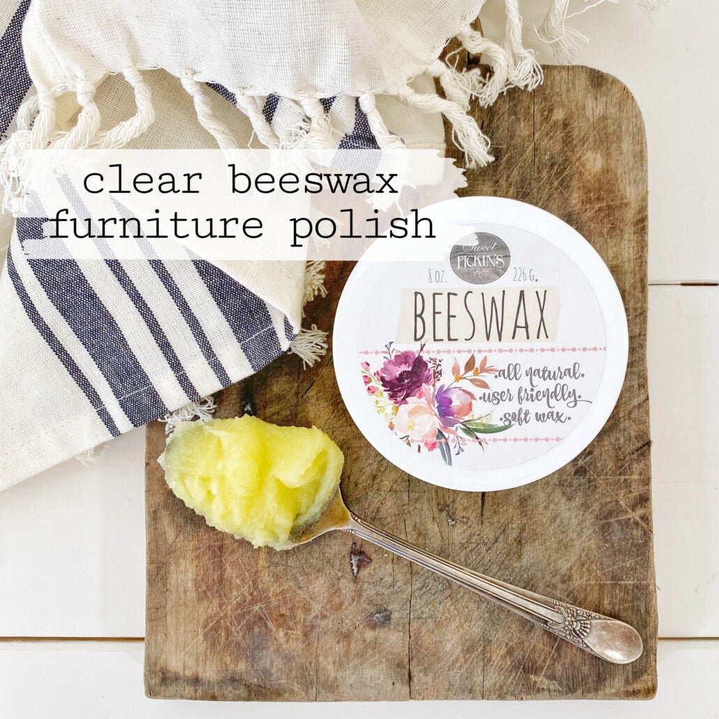 Sweet Pickins Clear Beeswax Furniture Wax - Food Safe and Natural