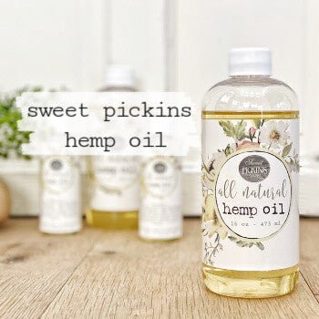 Sweet Pickins Hemp Oil - Natural Food Safe Wood Finish & Sealer