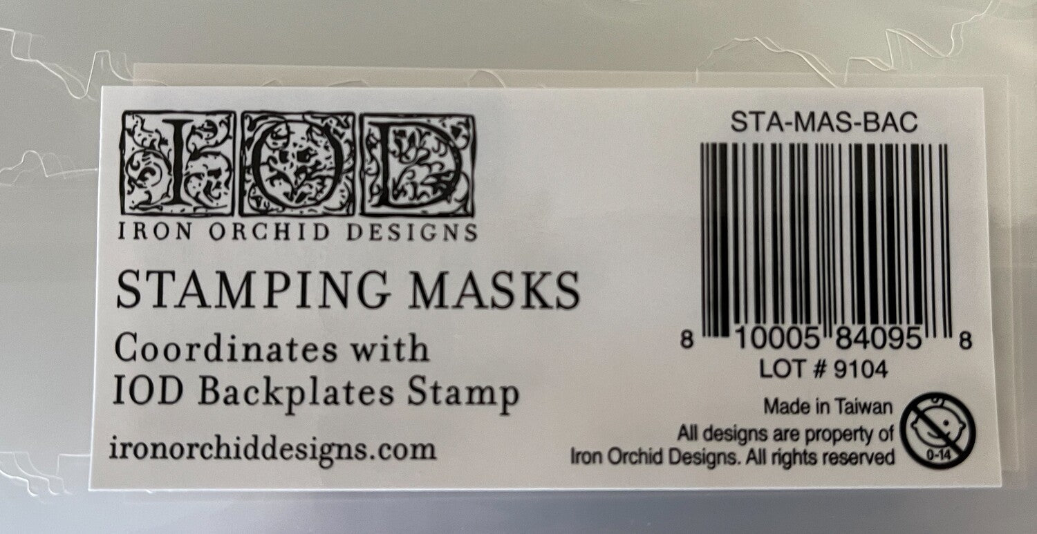 IOD Backplates Reusable Stamp Mask by Iron Orchid Designs