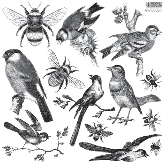 IOD Birds & Bees Decor Stamp - Iron Orchid Designs