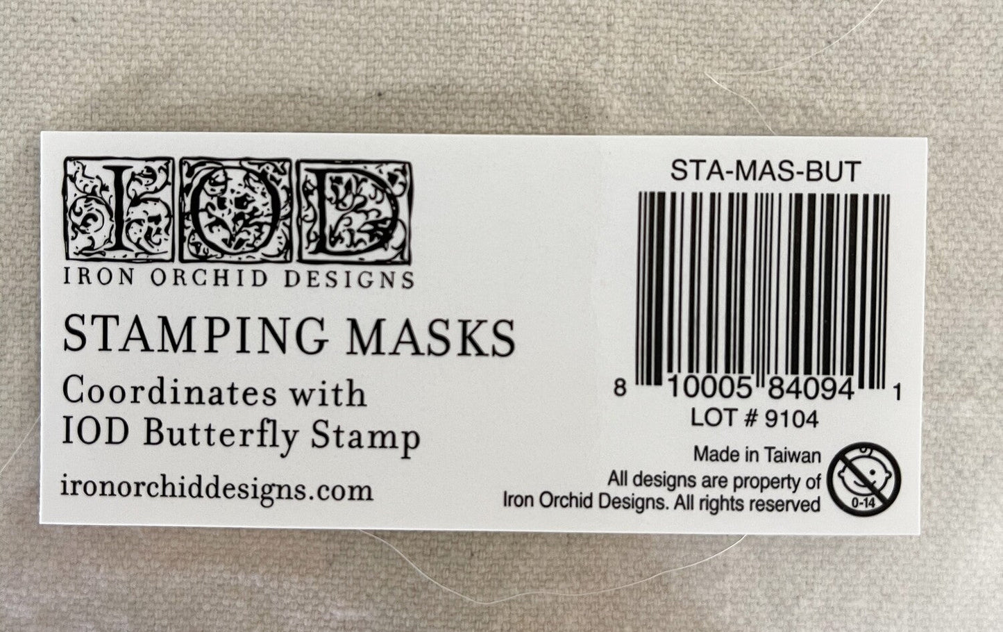 IOD Butterflies Reusable Stamp Mask by Iron Orchid Designs