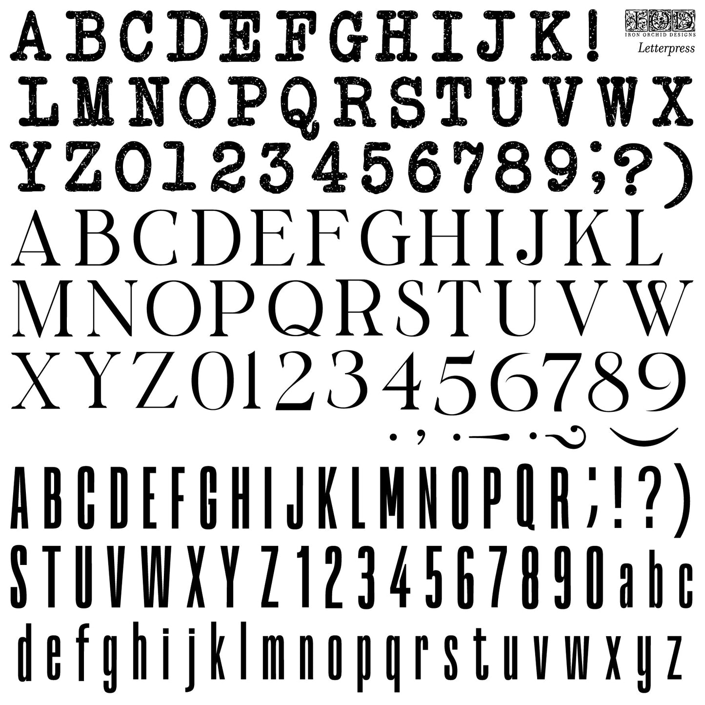 IOD Letterpress Decor Stamp - Iron Orchid Designs