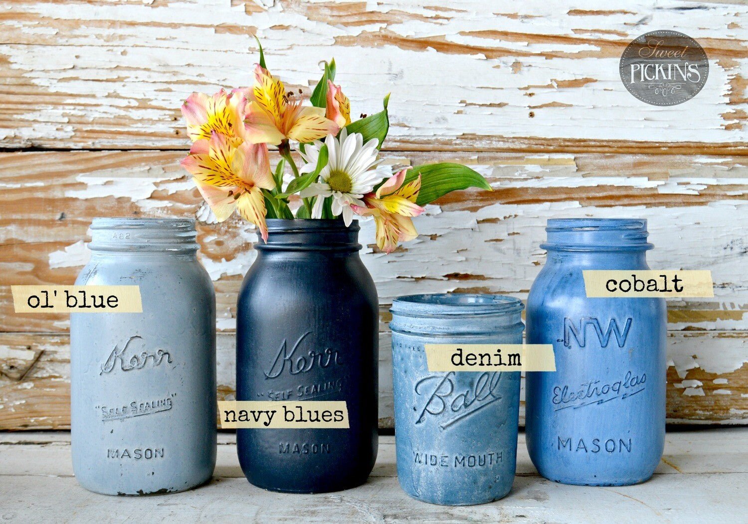 Sweet Pickins Navy Blues Milk Paint - Food Safe, Non-Toxic & VOC Free