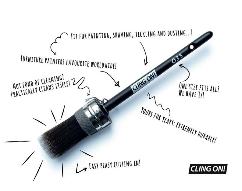O35 Oval Brush by Cling On-Cling On-Paint Brush-Stockton Farm