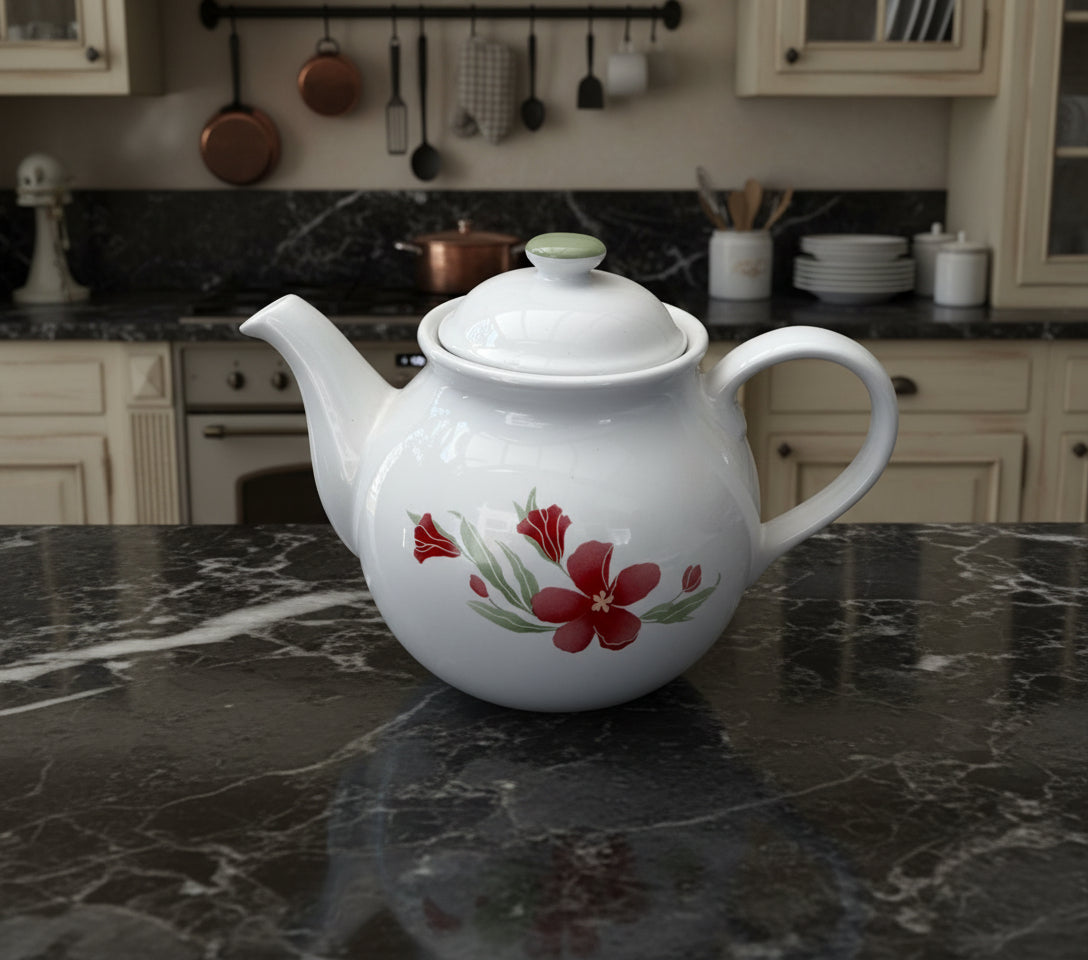 2000 Corelle Pacific Bloom Stoneware Teapot