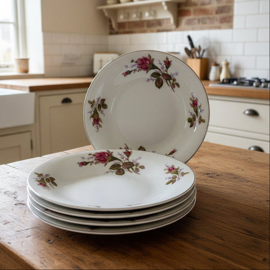 Sankyo China Rose Pattern Bowls Set of 4-Sankyo China-Bowl-Stockton Farm