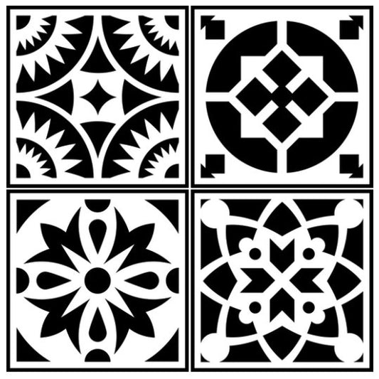 Spanish Tiles Stencil 4 Pack by JRV-JRV Stencil Co-Stencil-Stockton Farm