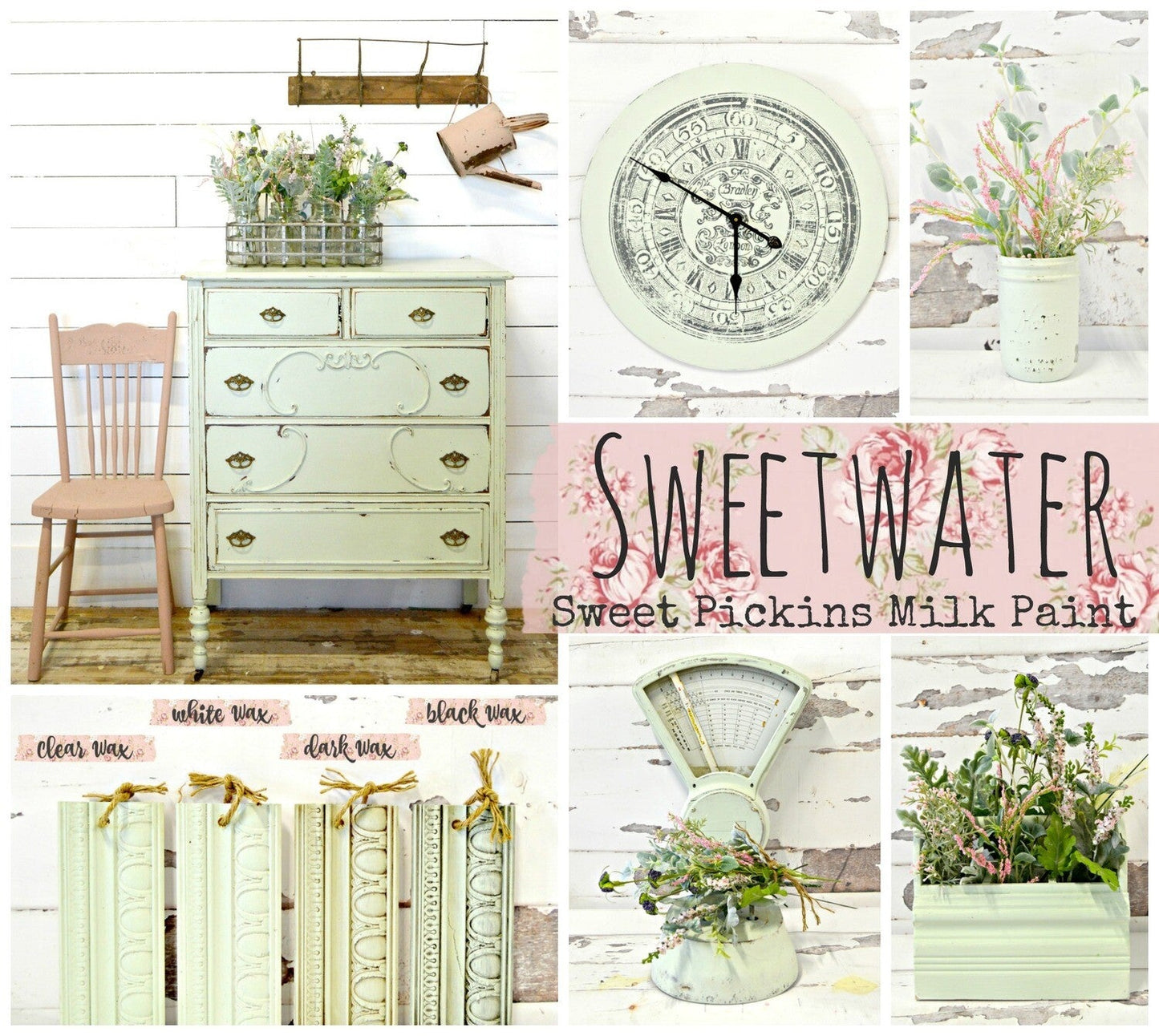 Sweet Pickins Sweetwater Milk Paint - Food Safe, Non-Toxic & VOC Free